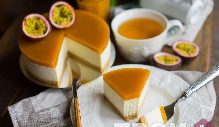 Рецепт легкого чизкейка с манго