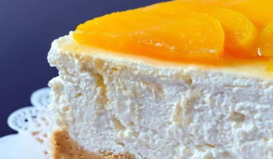 Рецепт персикового чизкейка без выпечки