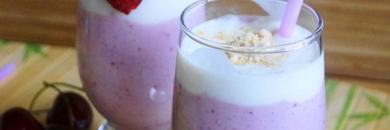 Питьевой клубничный чизкейк