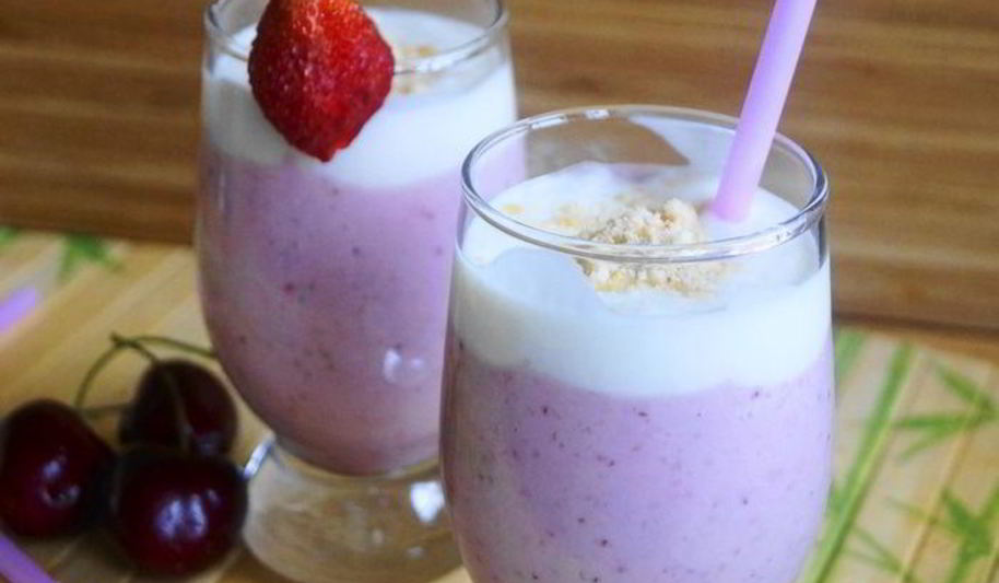 Рецепт питьевого клубничного чизкейка