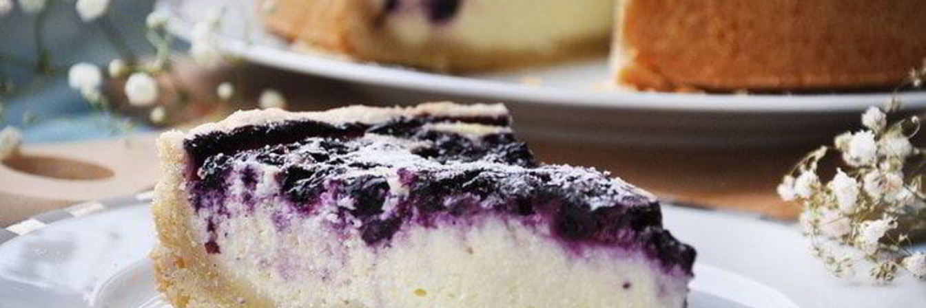 Ванильный чизкейк с голубикой