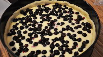 ванильный чизкейк с голубикой