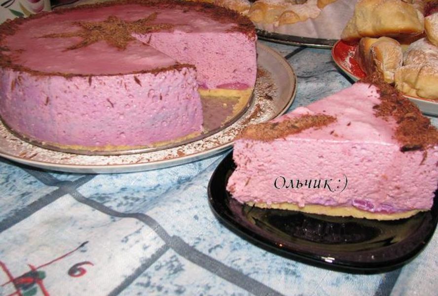 Воздушный Черри-Чизкейк без выпечки