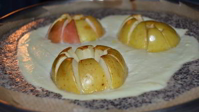 яблочно-маковый чизкейк