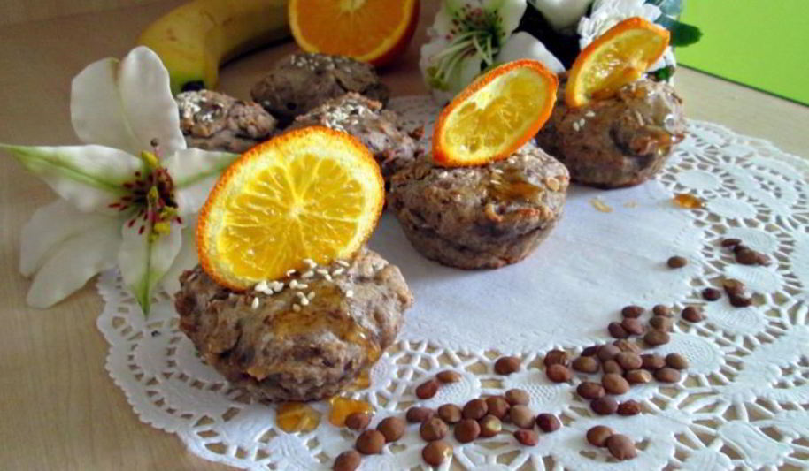 Рецепт чечевичных кексов с цитрусовыми чипсами