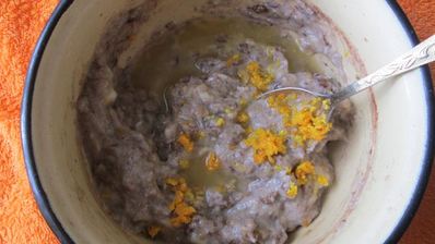 чечевичные кексы с цитрусовыми чипсами