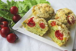 Кабачковые кексы с хрустящей посыпкой