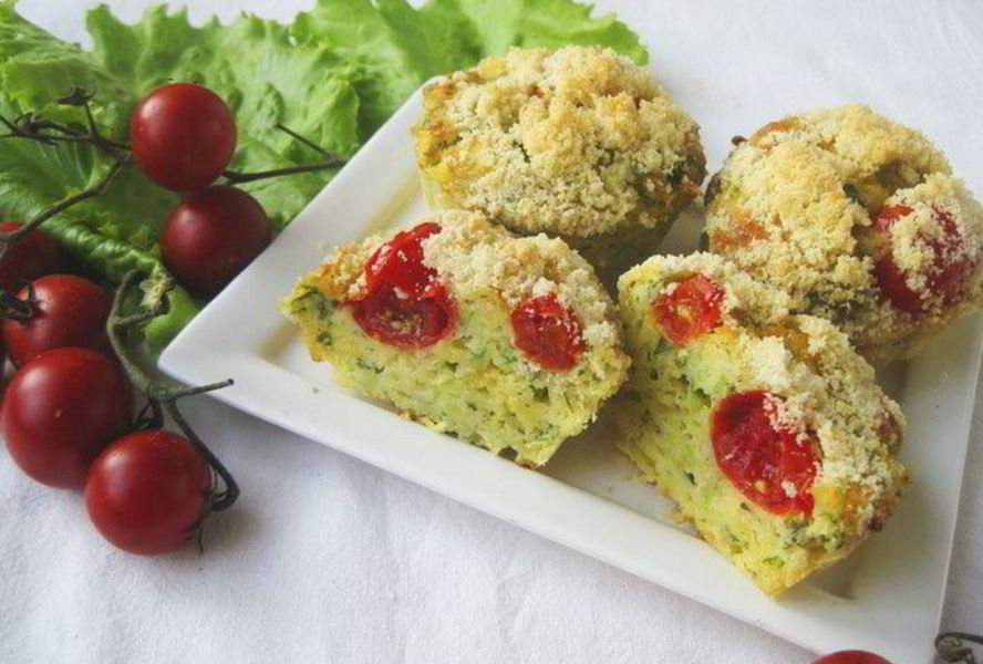 Кабачковые кексы с хрустящей посыпкой