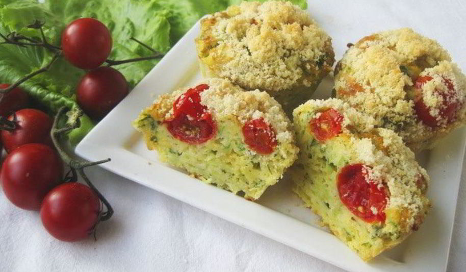 Рецепт кабачковых кексов с хрустящей посыпкой