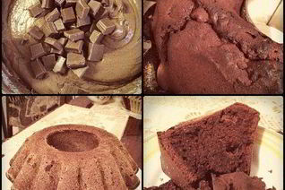 Кекс на кефире с кусочками шоколада