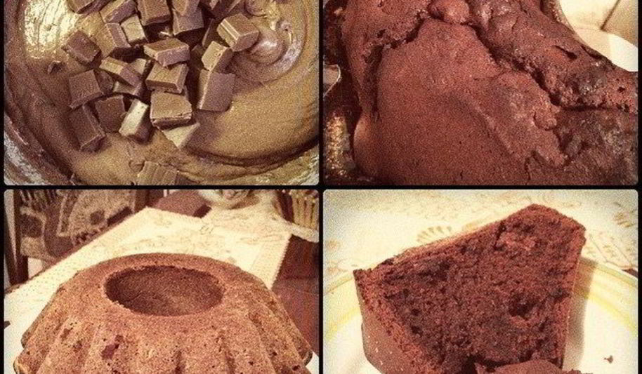 Рецепт кекса на кефире с кусочками шоколада