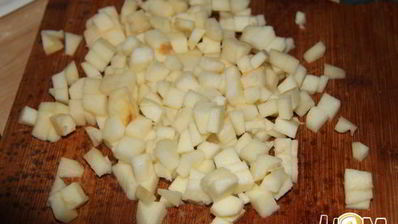 кекс с йогуртом и яблоками