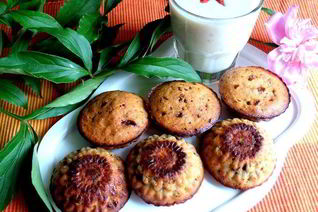 Кексы-маннички с творогом и бананом