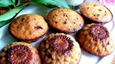 кексы-маннички с творогом и бананом