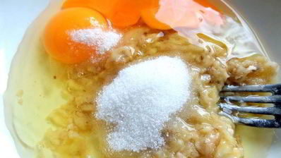 кексы-маннички с творогом и бананом