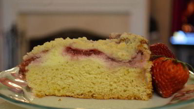 клубничный кекс с со сливочным сыром