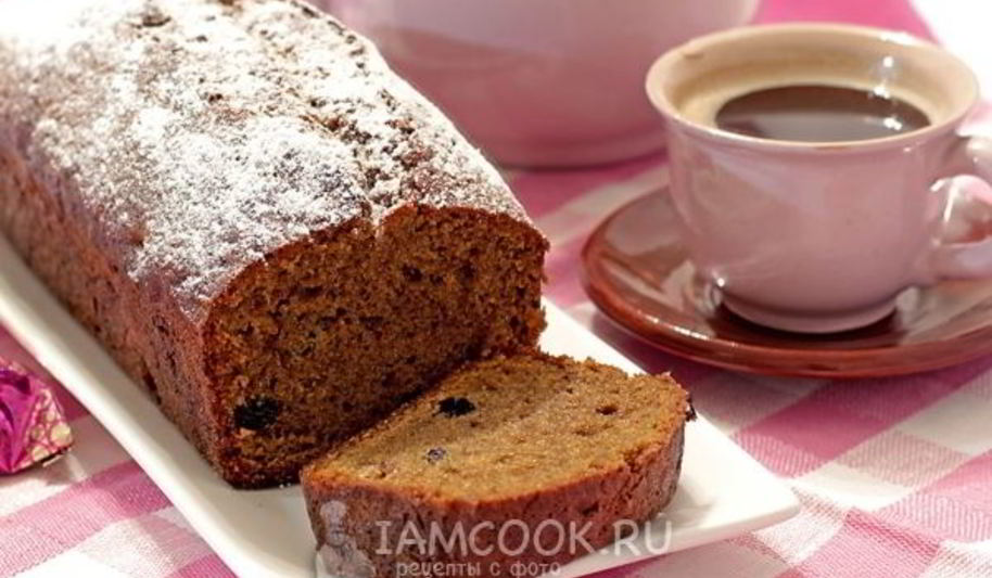 Рецепт кофейного кекса с изюмом