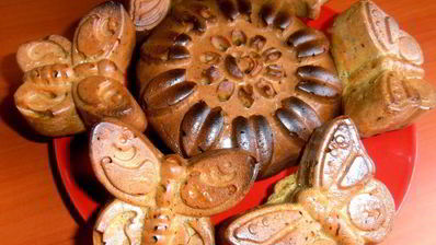 маково-цитрусовые кексы бабочки прилетели