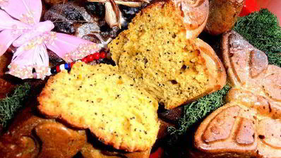 маково-цитрусовые кексы бабочки прилетели