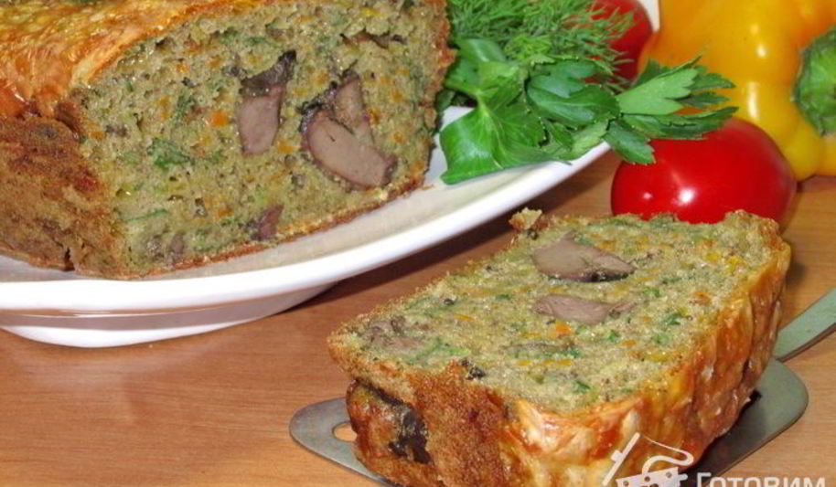 Рецепт печеночного кекса с петрушкой на ржаной муке