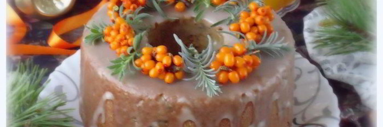 Праздничный тыквенно-облепиховый кекс