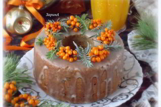 Праздничный тыквенно-облепиховый кекс