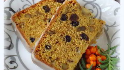 праздничный тыквенно-облепиховый кекс