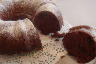 Шоколадно-вишневый кекс