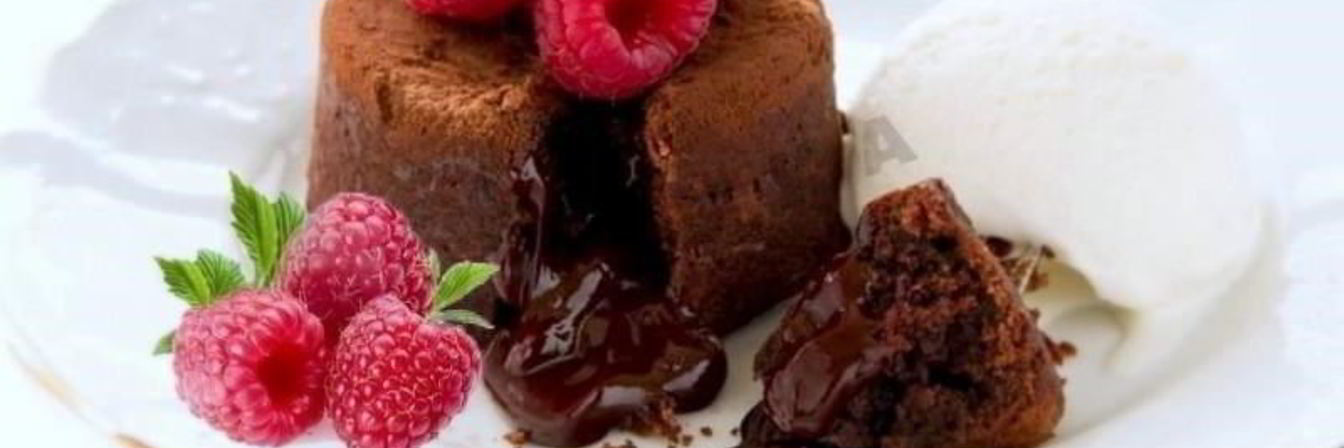 Шоколадный фондан с ликером