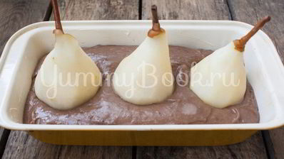 шоколадный кекс с грушами