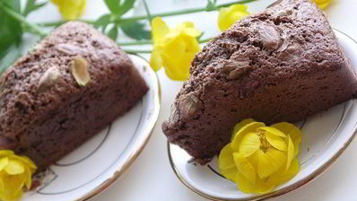 шоколадные кексы с фисташками