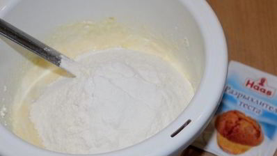 творожный кекс с виноградом