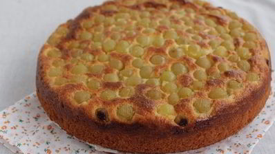 творожный кекс с виноградом