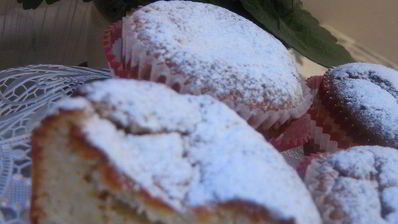 творожные кексы с заварным ванильным кремом