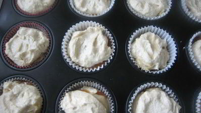 творожные кексы с заварным ванильным кремом