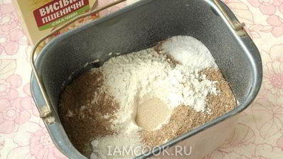 белый хлеб с отрубями в хлебопечке