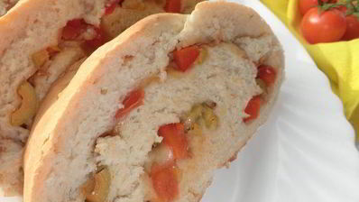 итальянский хлеб с моцареллой