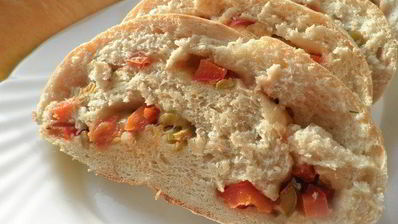 итальянский хлеб с моцареллой