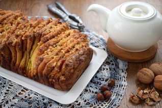 Хлеб Гармошка с ореховой начинкой