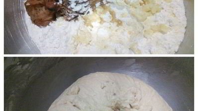 хлеб на печеных яблоках с орешками