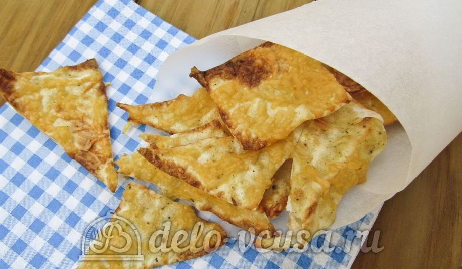 Рецепт чипсов из лаваша с сыром