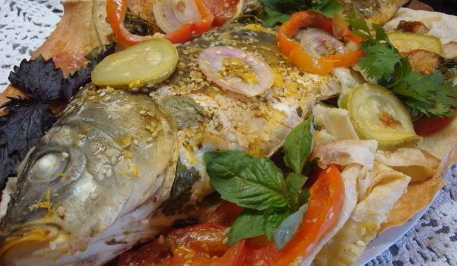 Рецепт фирменного карпа в лаваше