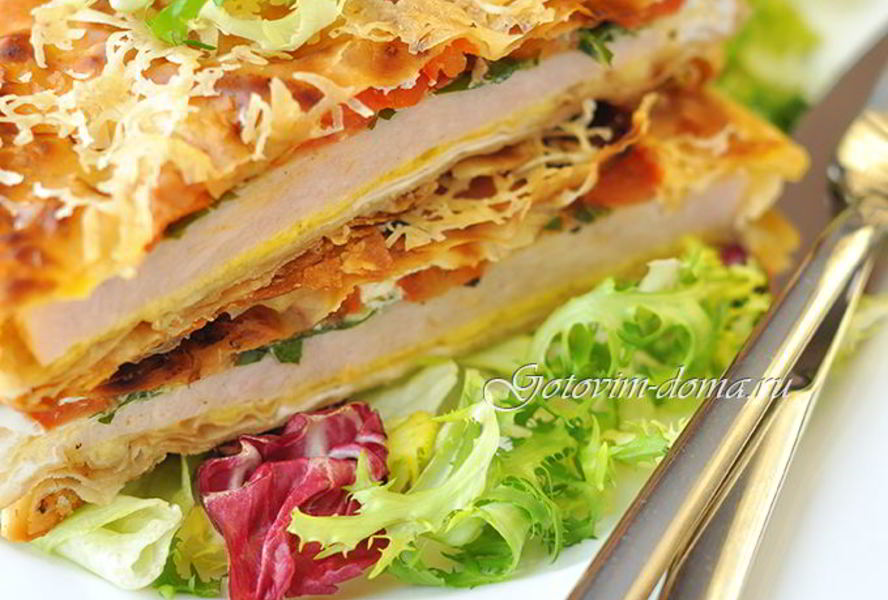 Горячая закуска в лаваше Ека