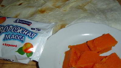 конвертики из лаваша с тыквенно-творожной начинкой