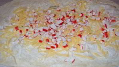 лаваш с крабовыми палочками и огурцом