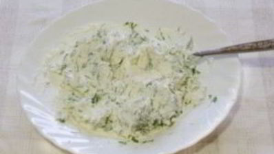 лаваш с начинкой из творога и зелени