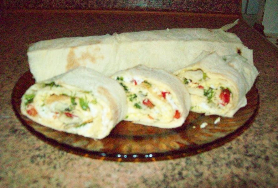 Лаваш с сырной начинкой