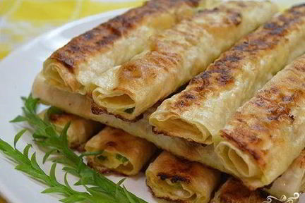 Лаваш с сыром обжаренный