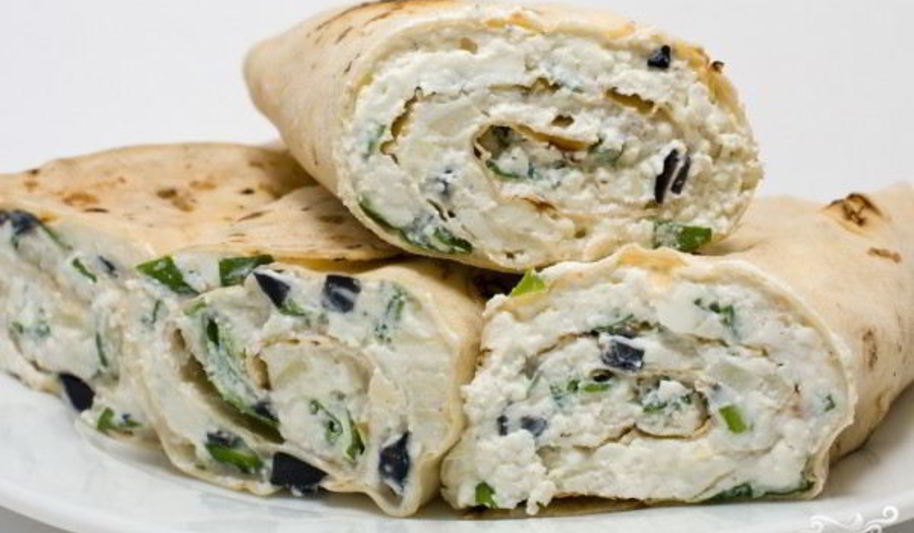 Рецепт лаваша с творогом и зеленью