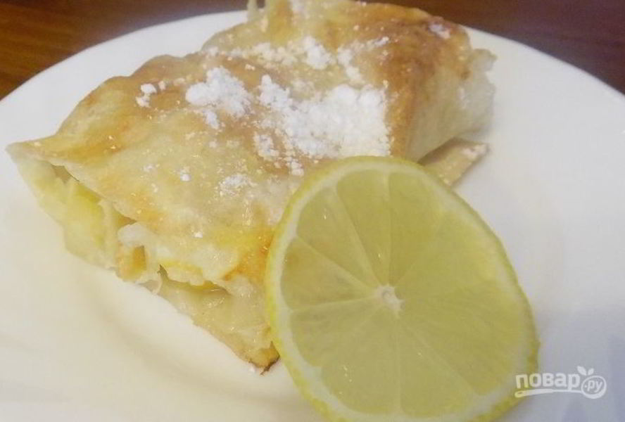 Сладкий рулет из лаваша